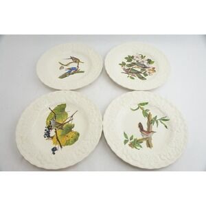 Alfred Meakin Dinner Plates Audubon Birds of America Set of 4 Cream Good